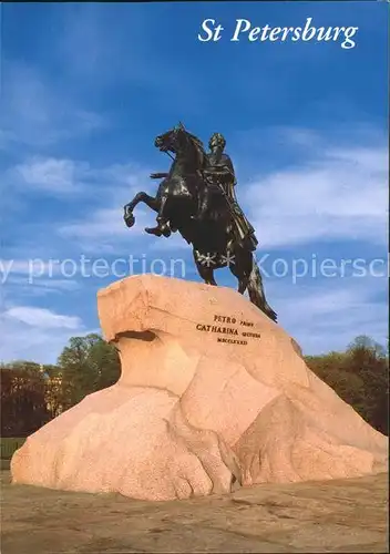 St Petersburg Leningrad Monument Peter der Grosse / Russische Foederation /Nordwestrussland