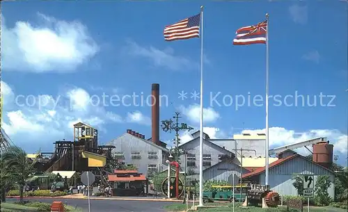 Oahu Historic Kahuku Sugar Mill Near Laie Flags