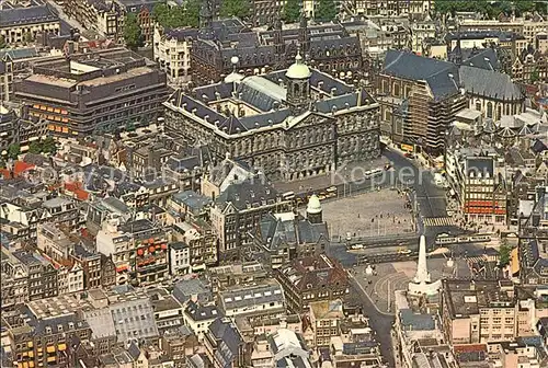 Amsterdam Niederlande Koenigspalast Dam Platz Fliegeraufnahme Kat. Amsterdam