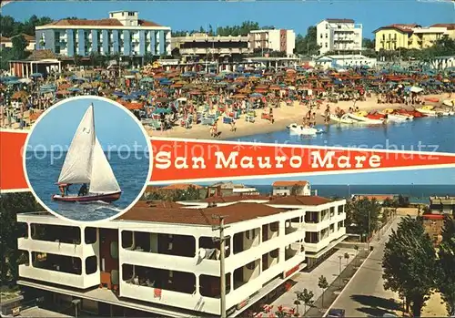 San Mauro Mare Hotels Strand Segelboot Kat. Rimini