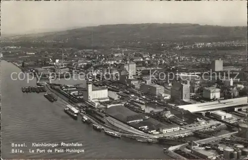 Basel BS Fliegeraufnahme Kleinhueningen Hafen Kat. Basel