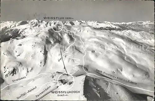 Davos Parsenn GR mit Weissfluh Skigebiet / Davos /Bz. Praettigau-Davos