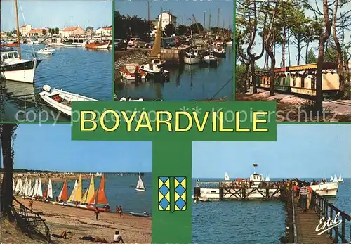 Boyardville Deux aspects du port Le petit train La plage L embarcadere