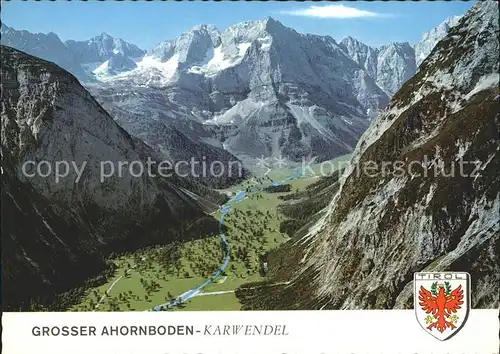 Ahornboden Karwendelgebirge mit Eiskarl und Spritzkarspitze Fliegeraufnahme Kat. Vomp Tirol