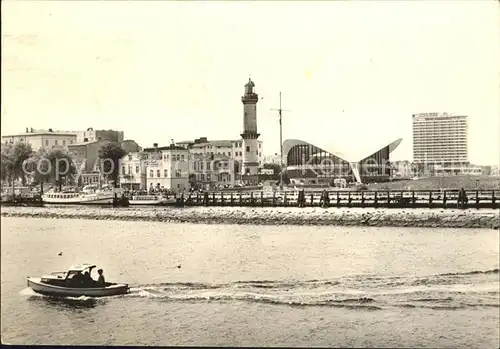Rostock Warnemuende Hafeneinfahrt Leuchtturm Kat. Rostock