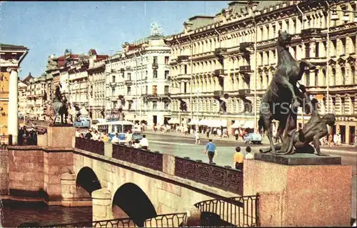 St Petersburg Leningrad Newskij Prospekt Skulptur / Russische Foederation /Nordwestrussland