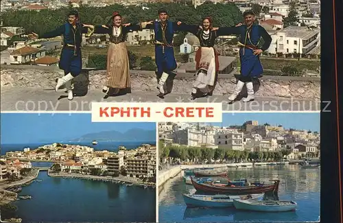 Crete Kreta Hafen Trachten Kat. Insel Kreta
