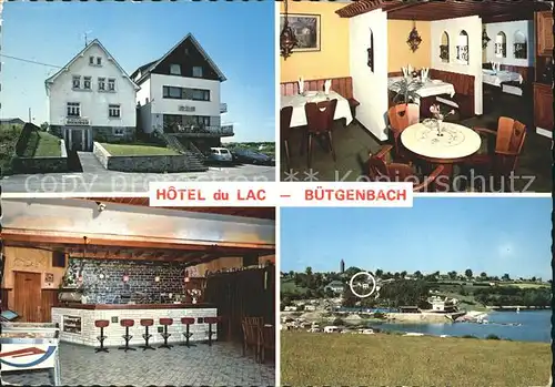 Buetgenbach Hotel du Lac Restaurant Pension Kat. Verviers