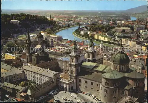 Salzburg Oesterreich Panorama Blick von der Festung gegen Bayern Kat. Salzburg