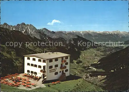 Elferhuette Panorama Blick ins Stubaital Alpen Kat. Neustift im Stubaital