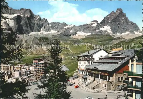 Cervinia Aosta Ortspartie Alpenpanorama Kat. Aosta