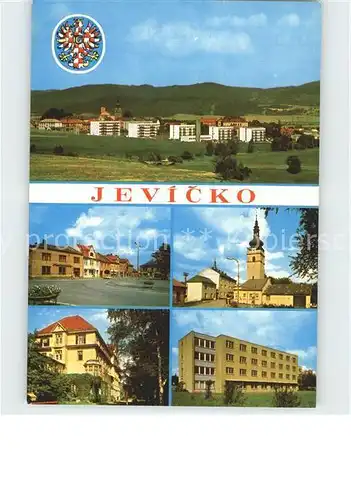 Jevicko Celkovy pohled Palackeho namesti Cast mesta Sanatorium Internat Kat. Tschechische Republik