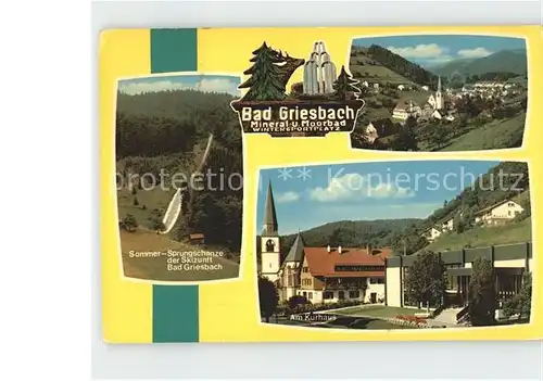 Bad Griesbach Schwarzwald  Sommer Sprungschanze Teilansicht Am Kurhaus Kat. Bad Peterstal Griesbach