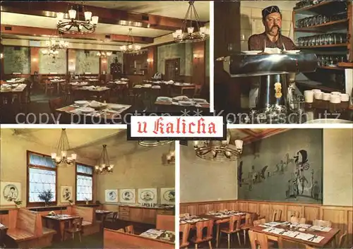 Praha Prahy Prague Restaurace U Kalicha Restaurant Kat. Praha