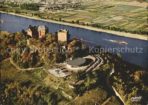 Bad Niederbreisig Burg Rheineck am Rhein Fliegeraufnahme Kat. Bad Breisig