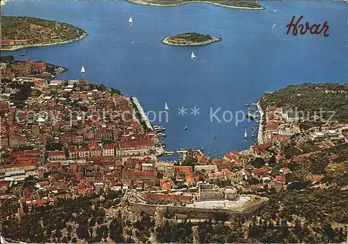 Hvar Festung Hafen Insel Fliegeraufnahme Kat. Kroatien