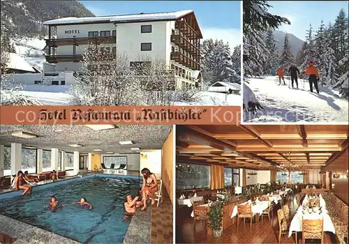 St Sigmund Pustertal Hotel Restaurant Rastbichler Hallenbad Skilanglauf