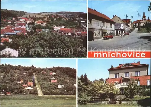 Mnichovice Panorama Strassenpartie Bungalowsiedlung Gebaeude