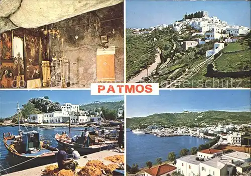 Patmos Sporaden Dodekanes Teilansichten Hafen Fischkutter Kat. Griechenland
