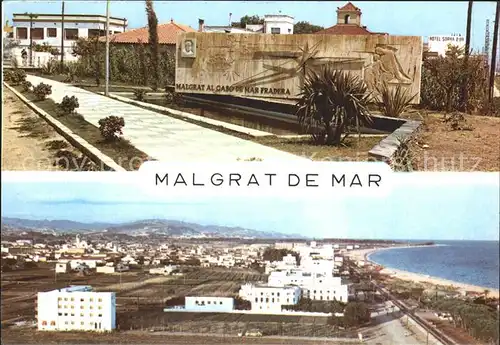 Malgrat de Mar Panorama Gedenkstein Kat. Malgrat de Mar