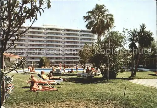 Torremolinos Hotel Carihuela Palace Park Swimming Pool Kat. Malaga Costa del Sol