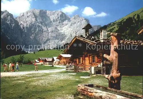 Ahornboden Eng Almen im Karwendelgebirge mit Grubenkarspitze Kat. Vomp Tirol