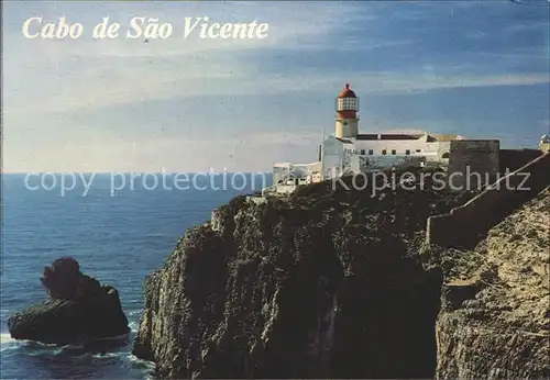 Sagres Algarve Cabo de Sao Vicente Leuchtturm Kat. Faro