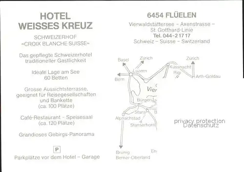 Flueelen UR Hotel Weisses Kreuz Kat. Flueelen