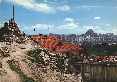 Nebelhorn Gipfelstation mit Hochvogel Kat. Oberstdorf