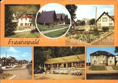 Frauenwald Thueringen Waldpension Fraubachmuehle Rennsteig Wanderhuetten Platz des Friedens Nordstrasse Cafe Lenkgrund FDGB Erholungsheim Kat. Frauenwald