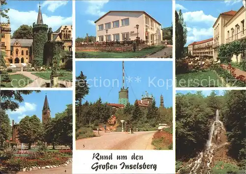 Grosser Inselsberg Friedrichroda Schloss Fischbach FDGB Erholungsheim Tabarz Brotterode Platz der Jugend Wasserfall Kat. Brotterode