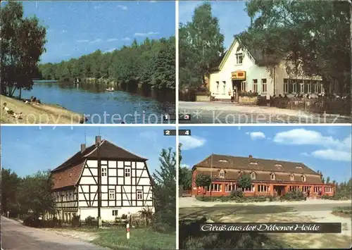 Duebener Heide Langer See Heidegasthof Zum Wachtmeister HO Gaststaette Oppin und Rotes Haus Kat. Dueben