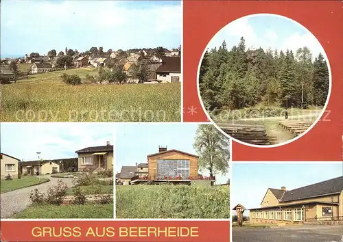 Beerheide uebersicht Freilichtbuehne Roethelstein Bungalowsiedlung Ferienheim Kulturhaus Kat. Falkenstein Vogtland