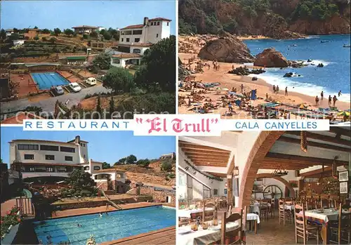 Cala Canyellas Restaurant Hostal El Trull Strand Swimming Pool