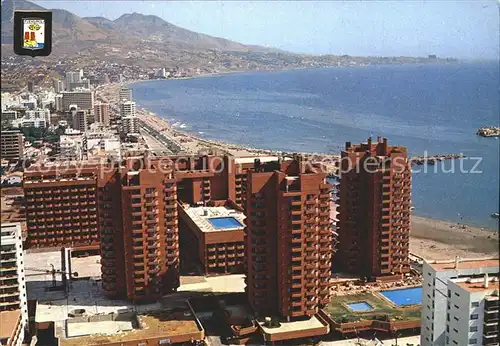 Fuengirola Costa del Sol Fliegeraufnahme Hotelanlage am Strand Kat. Spanien