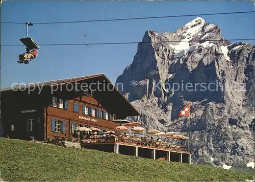 Grindelwald Bergrestaurant Bort Firstbahn Wetterhorn Kat. Grindelwald