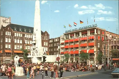 Amsterdam Niederlande Nationaldenkmal Grand Hotel Krasnapolsky Kat. Amsterdam