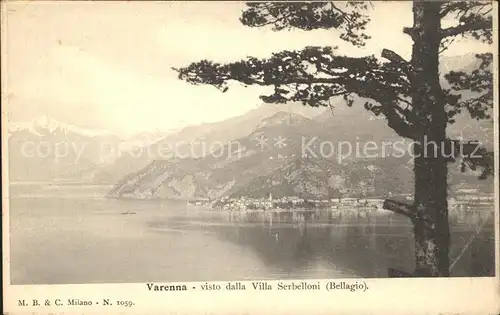 Varenna Visto dalla Villa Serbelloni Kat. Lago di Como