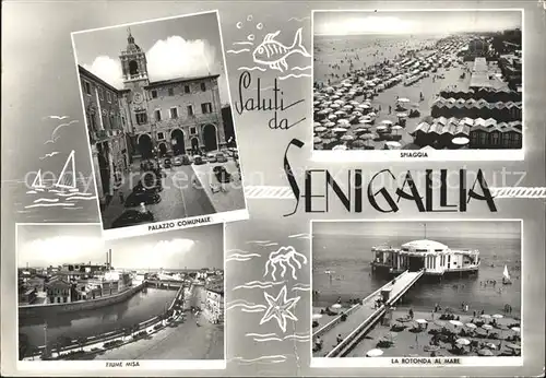 Senigallia Palazzo Comunale Strand Seebruecke Kat. Italien