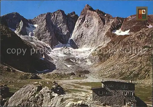 Hautes Pyrenees Region Glacier des Oulettes Refuge des Grandes Oulettes de Gaube Kat. Tarbes