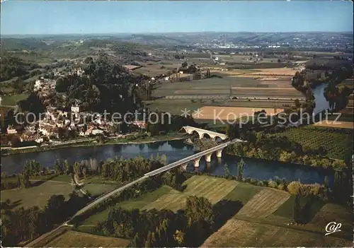 Dordogne Fliegeraufnahme Pont de Limeuil  Kat. Region
