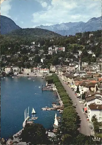 Ascona TI Fliegeraufnahme Hafen Promenade Kat. Ascona