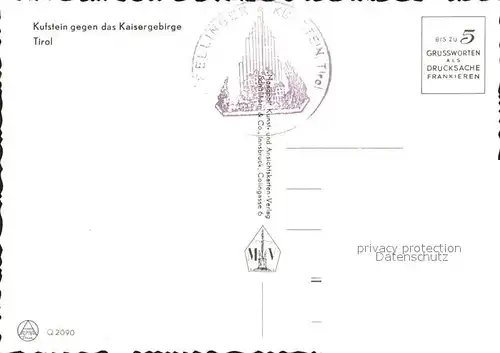 Kufstein Tirol mit Kaisergebirge Kat. Kufstein