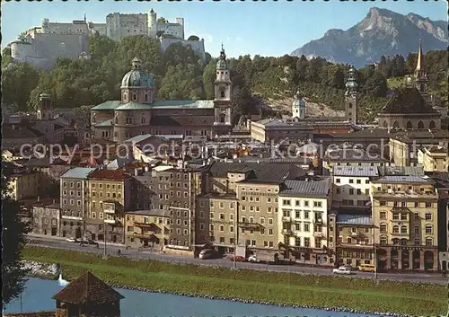 Salzburg Oesterreich Altstadt mit Untersberg Kat. Salzburg