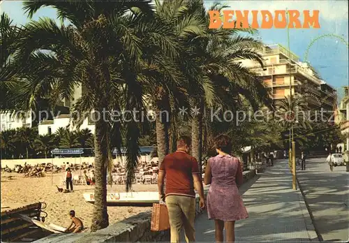 Benidorm Promenade Strand  Kat. Costa Blanca Spanien