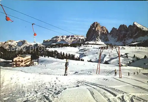 Seiser Alm Hotel Sole Sella Sassolungo Langkofel Sessellift  Kat. Seis am Schlern Kastelruth Suedtirol