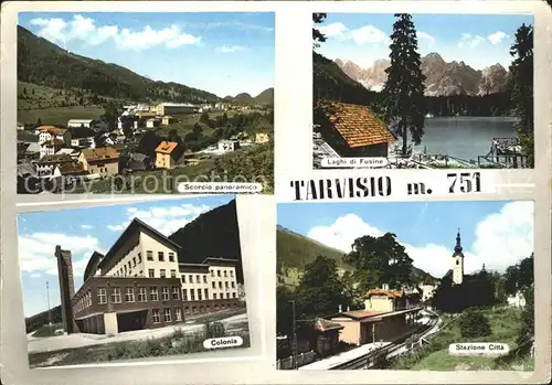 Tarvisio Scorcio panoramico Laghi di Fusine Colonia Stazione Citta