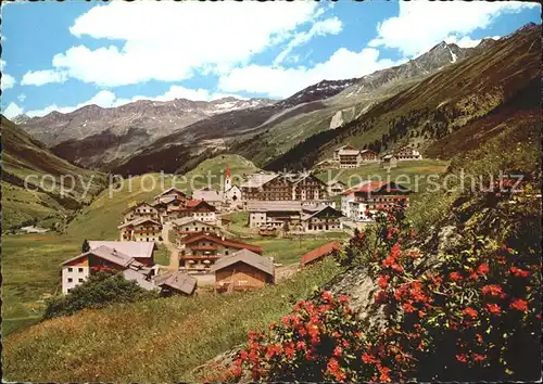 Obergurgl Soelden Tirol Hoechstgelegenes Kirchdorf Europas Alpenpanorama Blumen Kat. Soelden oetztal