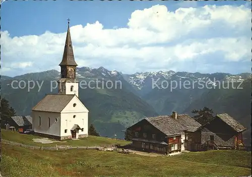 Witschdorf Wallfahrtskirche Marterle gegen Kreuzeckgruppe Alpenpanorama Kat. Rangersdorf Moelltal