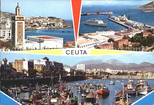 Ceuta Bellezas de la ciudad Hafen Faehre Kat. Spanien